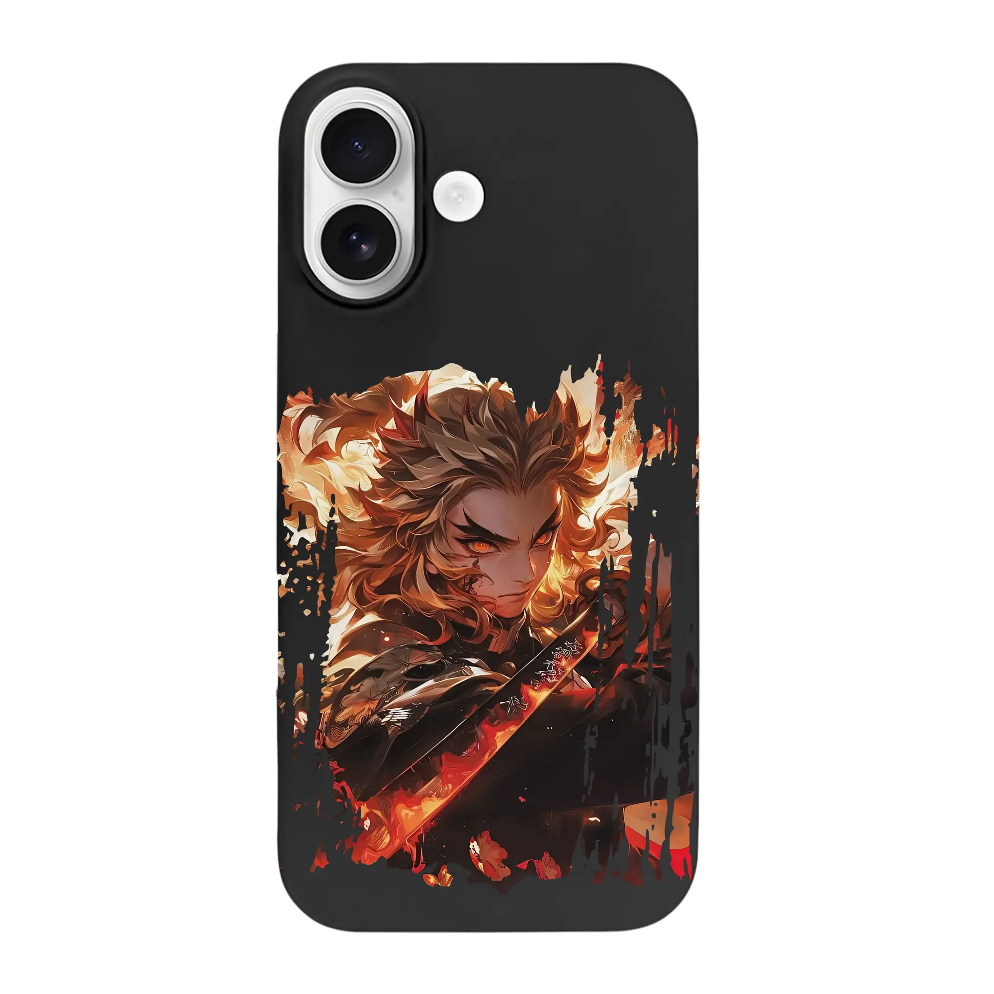 鬼滅の刃 グッズ,煉獄 杏寿郎 - iPhone 17 シリーズ シリコンケース 薄型 耐衝撃 指紋防止 ソフトタッチカバー 精密フィット 傷防止 保護ケース iPhone 17/17 Air/17 Pro/17 Pro Max 対応